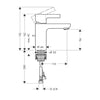 Hansgrohe Metris S Single Lever Basin Mixer With Waste - Indesign