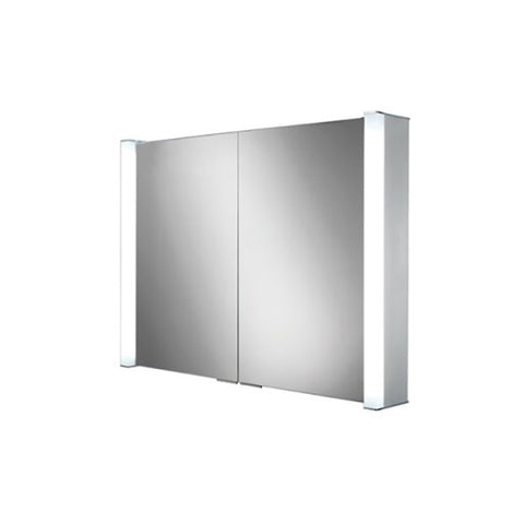 Vector Double Door Illuminated Aluminium Mirror Cabinet