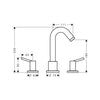 Hansgrohe Talis 3 Piece Bath Mixer With Pin Handles - Indesign